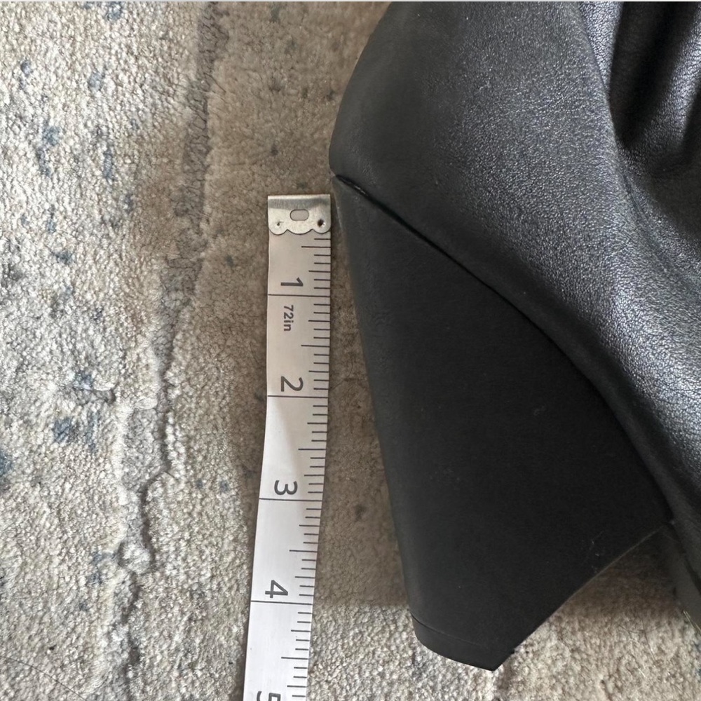 Black Women's Knee-High Boots - Picture 3 of 5